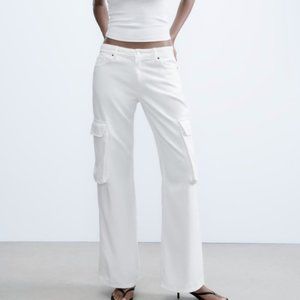 Zara White Cargo Pants